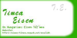 timea eisen business card